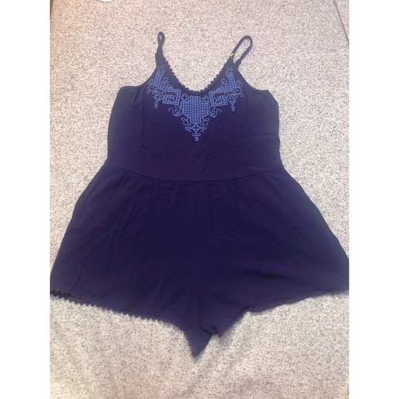 Xhilaration Navy Blue Romper Size Large - Picture 1 of 7